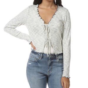 Moa Moa Space-Dye Tie Front Cardi